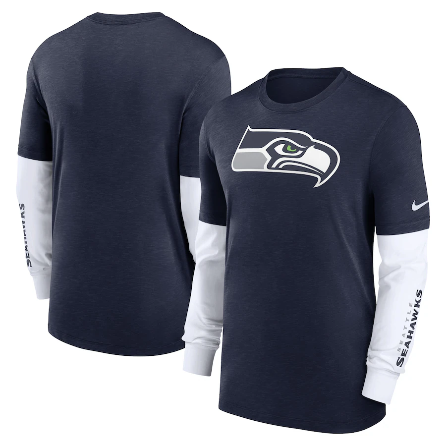 2023 Men NFL Seattle Seahawks Nike Long Tshirt->nfl t-shirts->Sports Accessory